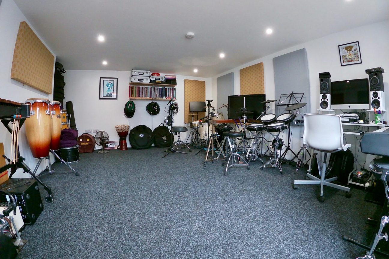 Drumming studio in Norwich with Stuart Addison